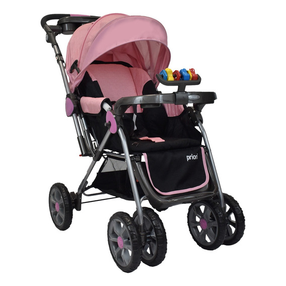 Coche Bebe Priori Supra Color Rosa Chasis Rosado