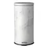Papelera Tacho De Basura Pedal Baño Simil Marmol 30 Lts Blanco