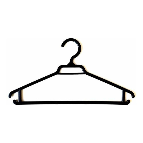 Colgadores PVF Plásticos Colgador Negro para camisas pack  de 80 unidades color negro