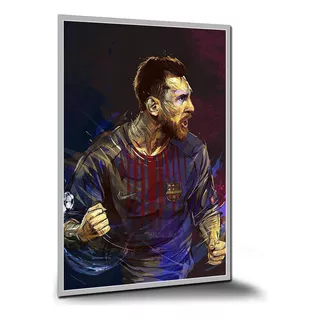 Pôster Idolo Craque Lionel Messi Pôsteres Placa A2 60x42cm