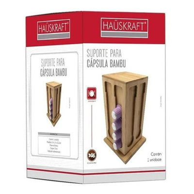 Suporte Giratorio Vertical 40 Capsulas Nespresso Bambu 22cm