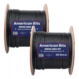 Bobina Cable Utp Cat 5e Exterior Doble Forro 305mts 2piezas