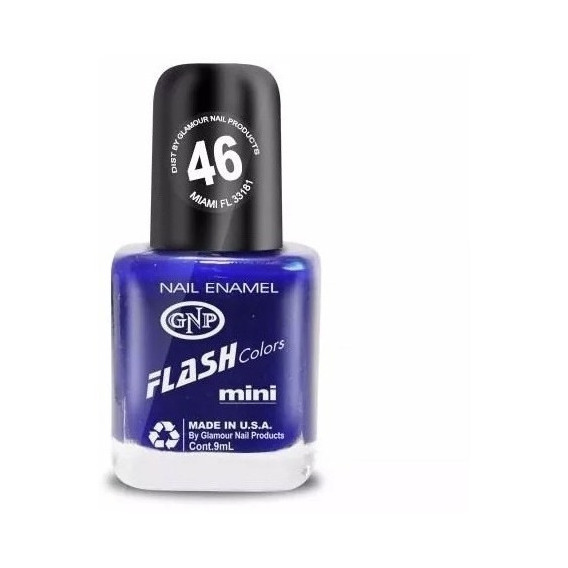 Esmalte Flash Colors De Gnp 9ml Nro.46 Azul Intenso