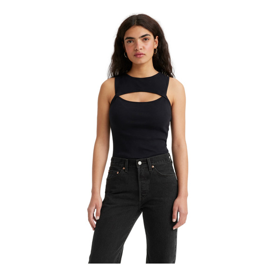 Polo Mujer Cut Out Negra Levis A5915-0002