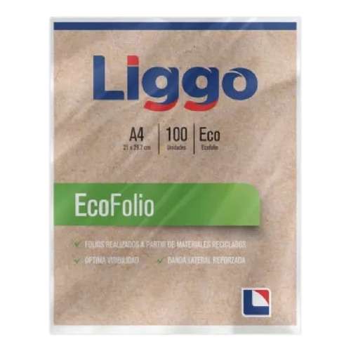 Folios Liggo A4 Ecofolio - Bolsita X100 Unid