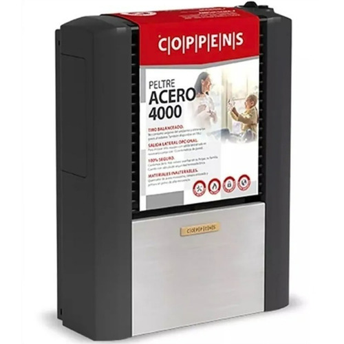 Calefactor a gas Coppens Peltre Acero TB 4000 para ambientes de 80m² - gris oscuro