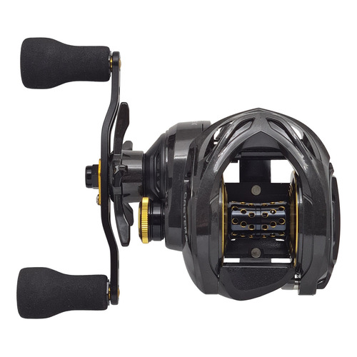 Reel rotativo Caster Carbon X BG 307 izquierdo color negro