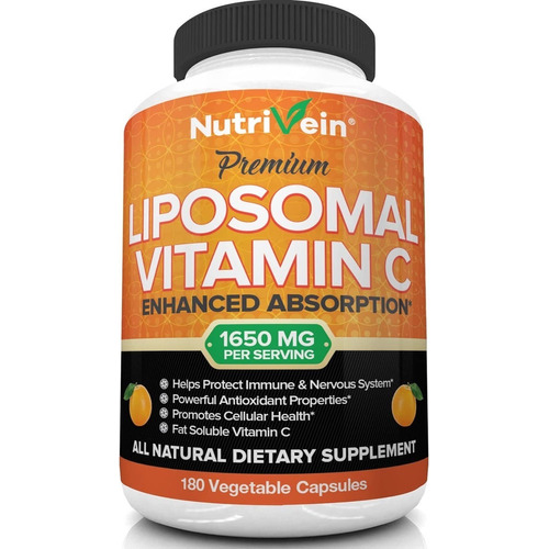 Liposomal Vitamina C 1650 Mg 180 Cáps Alta Absorcion