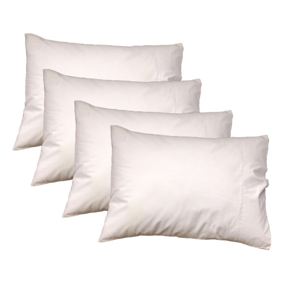 Pack 4 Fundas Almohadas Blancas 50x70 200 Hilos