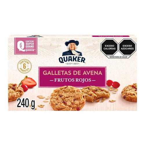 Galleta Quaker Avena Frutos Rojos 240g