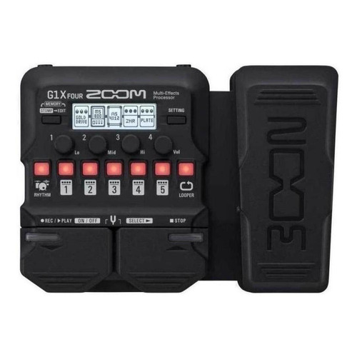 Zoom G1x Four Pedal Multi-efectos Para Guitarra Color Negro