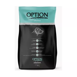 Option Alimento Calidad Super Premium Perros Adultos 20 Kg