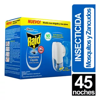 Raid Electrico Mosquitos Zancudos Enchufe+ Recarga 45 Noches