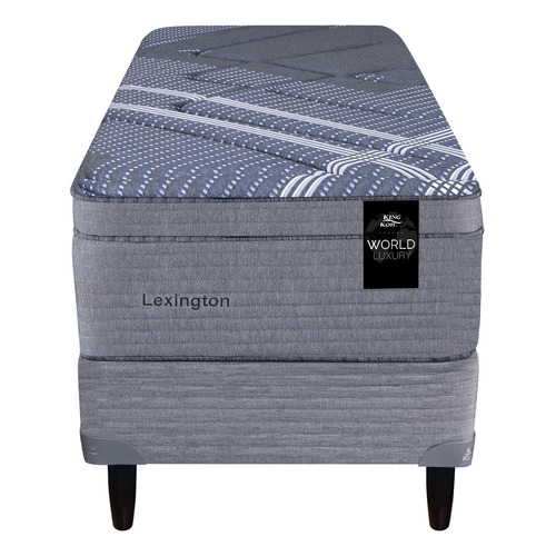 King Koil World Luxury Lexington conjunto sommier color gris 1 1/2 plaza de 90x190cm resortes con pillow