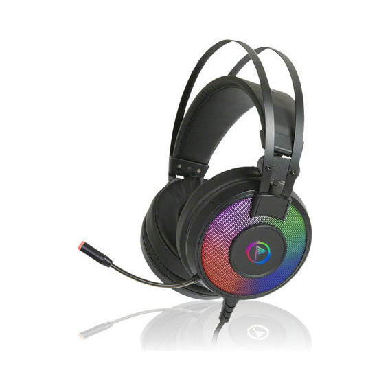 Auriculares Pro Gamer Rgb Rainbow Checkpoint Hx100 Microfono Negro