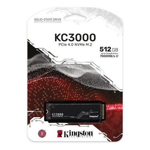 Disco Solido Kingston Ssd Kc3000 Pcle 4.0 Nvme M.2 512gb Color Negro