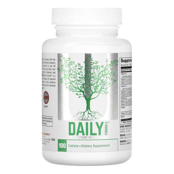 Daily Formula X 100 Tabs Vitaminas Y Minerales Universal Usa