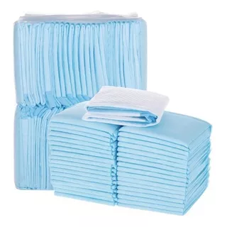 Genérica Tapete Absorbente Color Azul Pack De 100 Unidades 45cm X 34cm