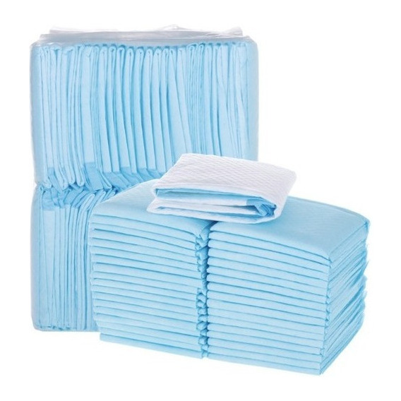 Genérica Tapete Absorbente color azul pack de 100 unidades 45cm x 34cm
