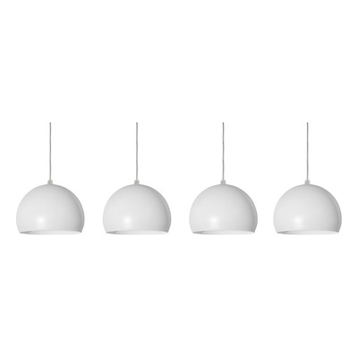Colgante Miro Campana 4xe27 Metal Blanco