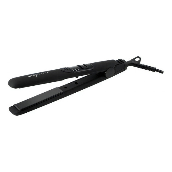 Plancha De Pelo Beauty Pampita Soft Touch Bp202 Ceramica Cts Color Negro