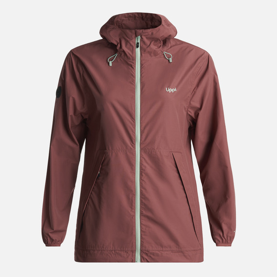 Chaqueta Mujer Windland Windbreaker Hoody Rosa Oscuro Lippi