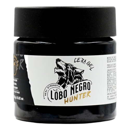 Lobo Negro Hunter Cera Gel Hombre Para Cabello Barba 250g