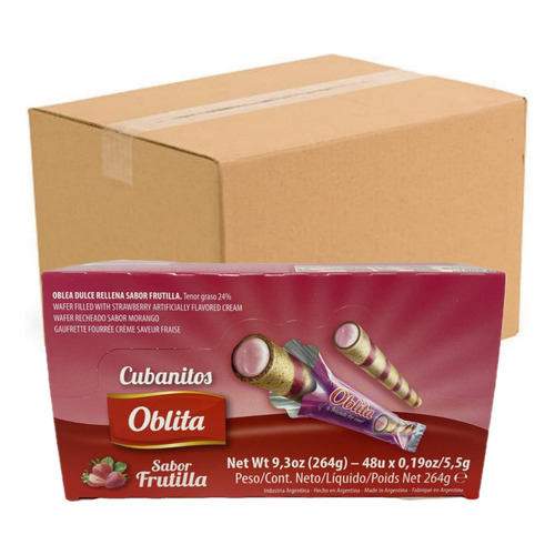 Cubanito Frutilla Oblita X48u (bulto X16)