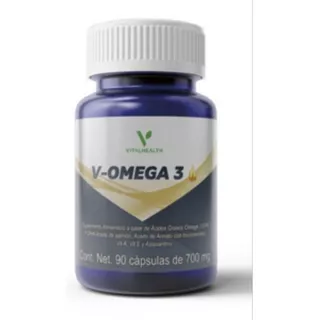 V- Omega 3 Vitalhealth 90 Caps Sabor Sin Sabor