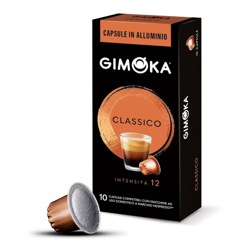 10 Capsulas Gimoka Classico Nespresso Compatibles Aluminio