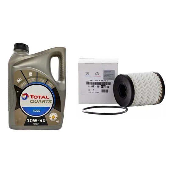 Kit Filtro De Aceite + Aceite Total10w40 Peugeot 308 408 Ori