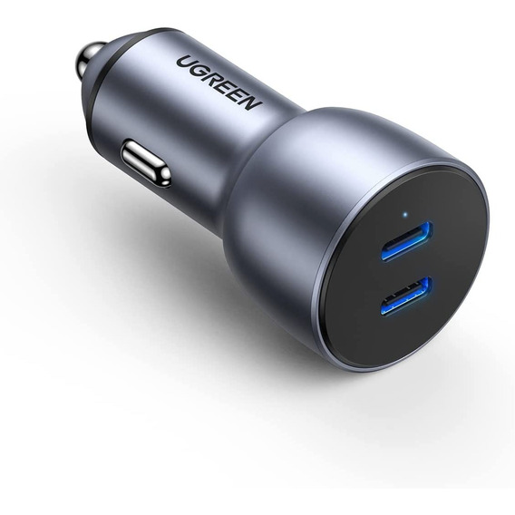 Cargador Auto Usb C Con 2 Puertos Pd3.0 De Carga Rápida 40w