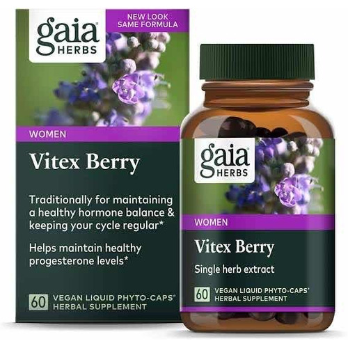 Baya Vitex Balance Hormonal Para Mujer Gaia Herbs 60caps Sabor Sin Sabor