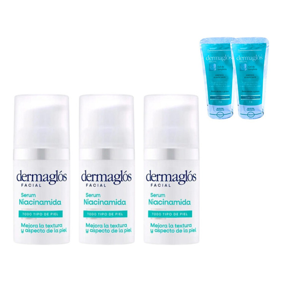 Combo X3 Dermaglos Serum Facial Niacinamida 30 Ml