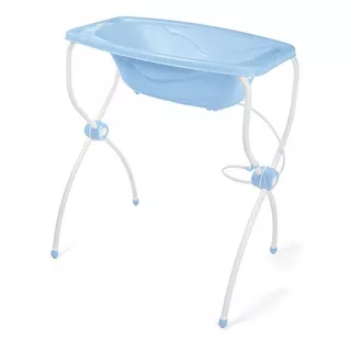 Banheira 25lt Com Valvula Bebe Menino 0750.012 Azul Adoleta