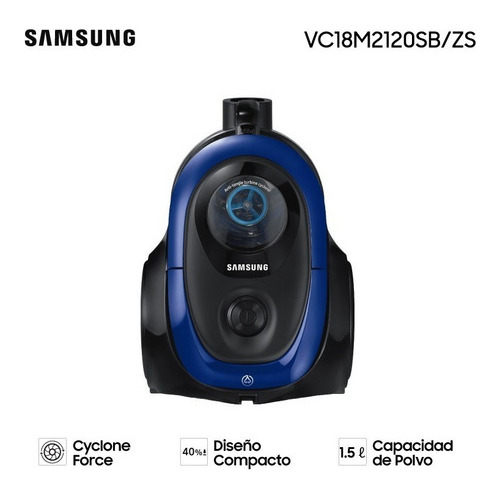 Aspiradora Sin Bolsa Samsung 1.5l 1800w Filtro Hepa Cable 6m Color Azul