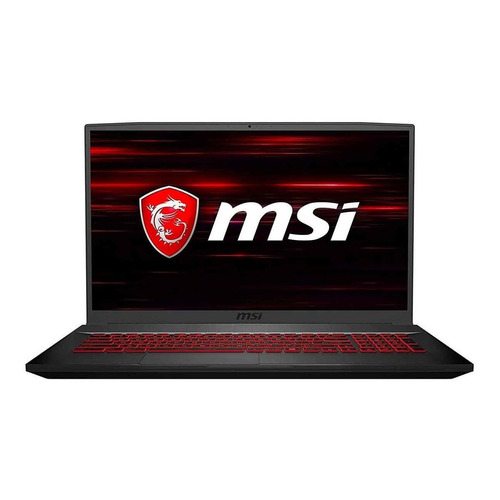 Laptop gamer  MSI GF Thin Series GF75 negra 17.3", Intel Core i7 9750H  16GB de RAM 1TB HDD 128GB SSD, NVIDIA GeForce GTX 1650 60 Hz 1920x1080px Windows 10 Pro