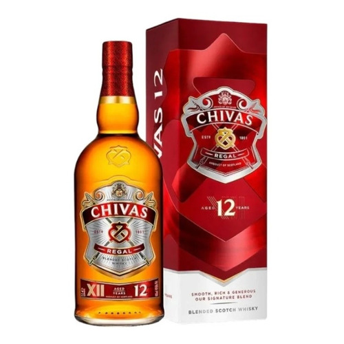 Whisky Scotch Chivas Regal 12 Años Escocia botella 1 L
