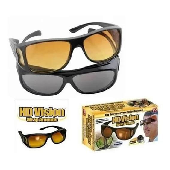 2 Lentes , Gafas De Sol Hd Vision Dia / Noche