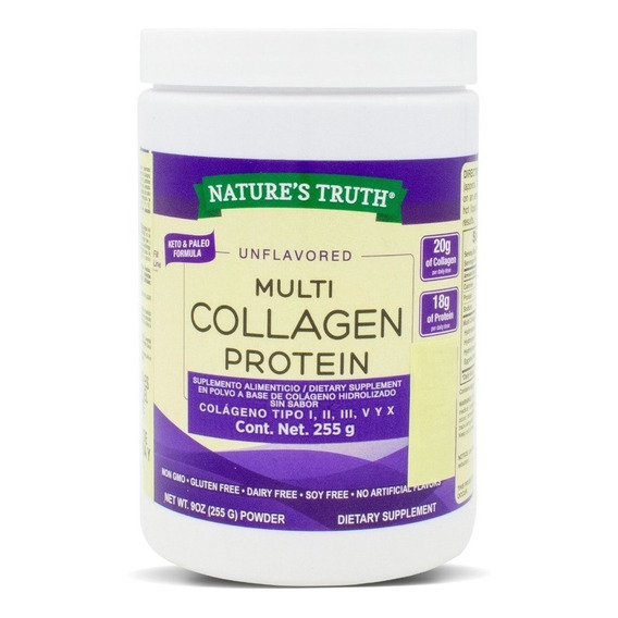 Multi Colágeno Con Proteina Nature's Truth  255 Gramos