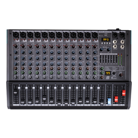 Mezcladora Audio Gc Pa12 Mixer 12 Canales Mixer Con 99 Dsp