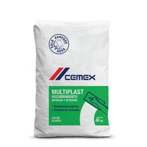 Cemento Multiplast 40kg Blanco Recubrimiento