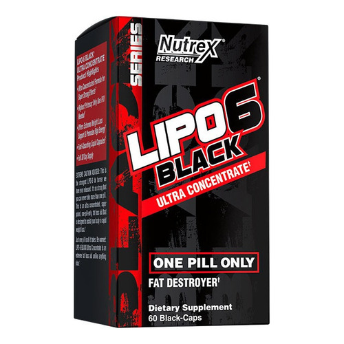 Suplemento en cápsulas Nutrex Research  Series Lipo 6 Black Ultra Concentrate en pote 60 un