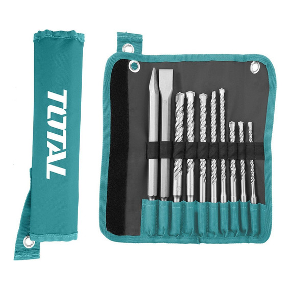 Juego De Cinceles Y Brocas Sds X 10 Pz Tacsd19101 Total Tool