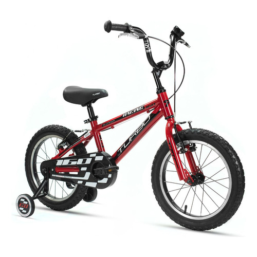 Bicicleta Infantil R16 Racing Para Niño De Aluminio Turbo Color Rojo Tamaño del cuadro S