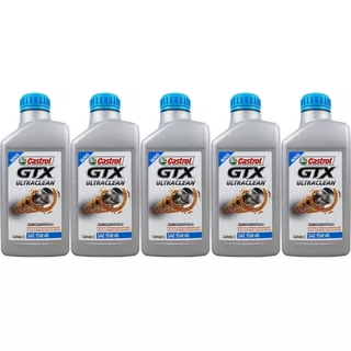 5 Oleo Castrol Gtx Ultraclean 15w40 Semissintético