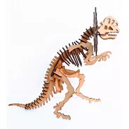 Dinosaurio Ceratopcia Encastre 3d - Mdf / Fibrofacil