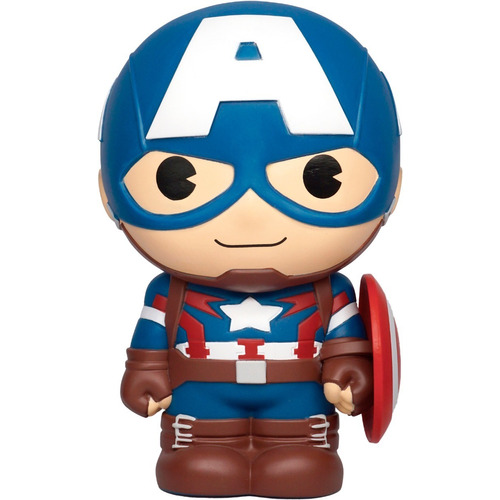Capitán América Figura Alcancía Vinil Monogram Marvel Color Azul marino