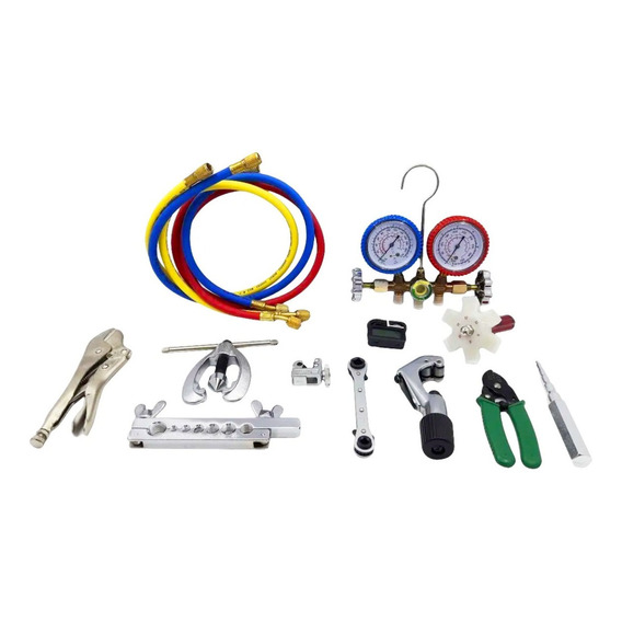 Kit Herramientas Refrigeración N°10 Manifold R22 R12 R134