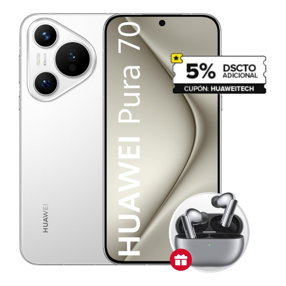 Huawei Pura 70 Blanco 12gb + 256gb Dual Simcard / Con Google